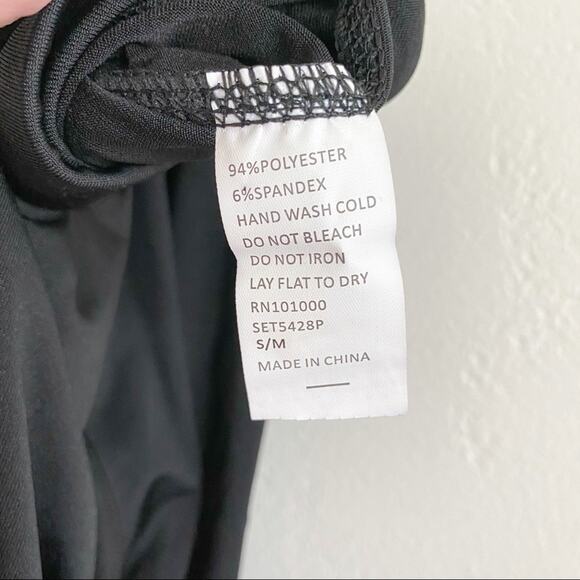 Fit In Black Mesh Strap Detail Active Legging Size Small / Medium - Picture 5 of 6